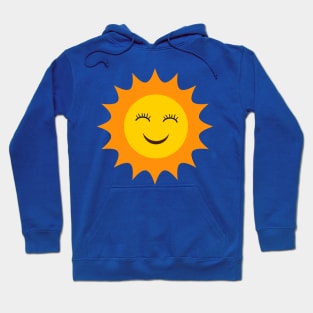 Happy smiling cartoon sun kawaii Hoodie